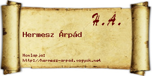 Hermesz Árpád névjegykártya
